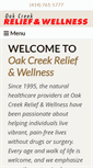 Mobile Screenshot of oakcreekreliefandwellness.com